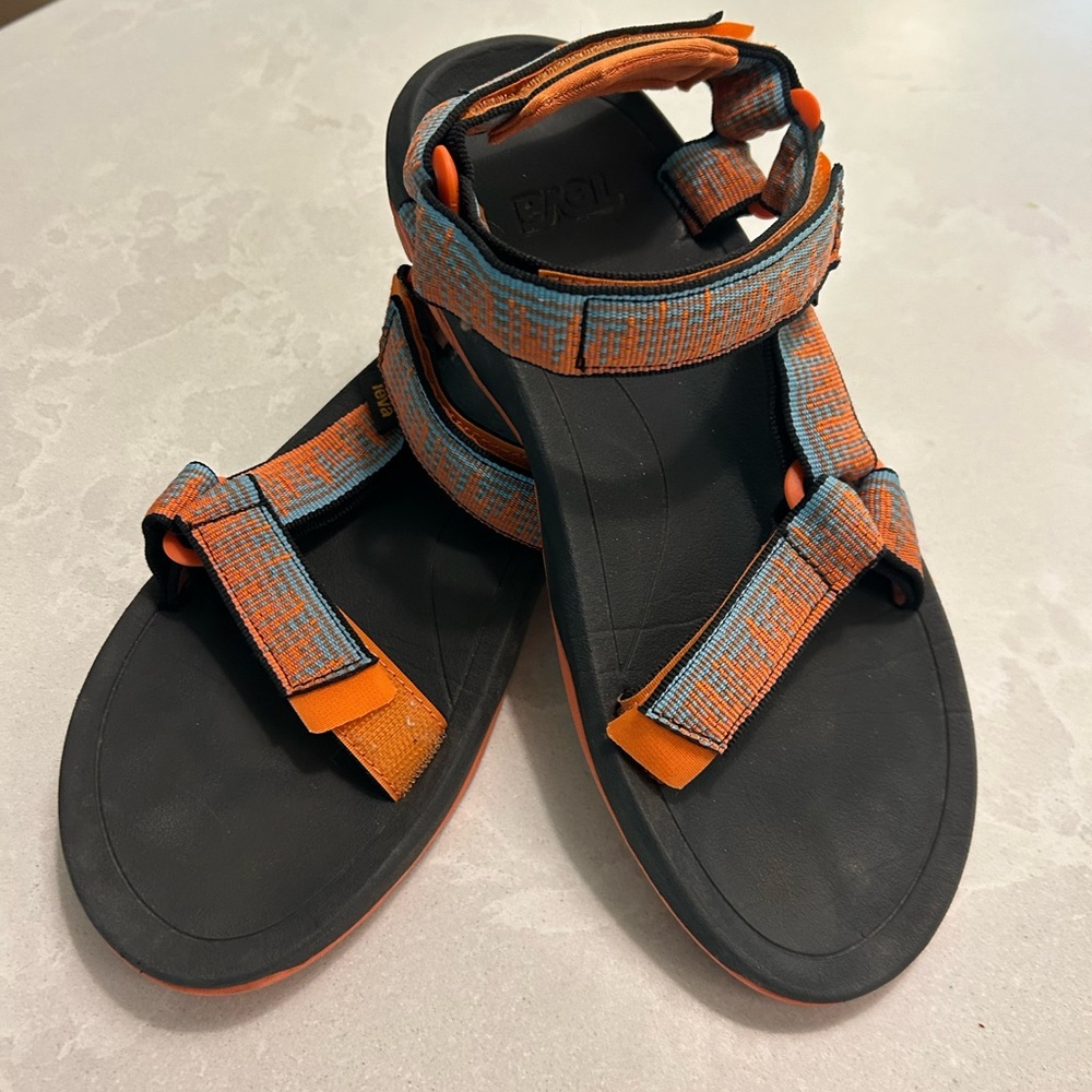 Teva Kids' Black and Orange Adventure Sandals